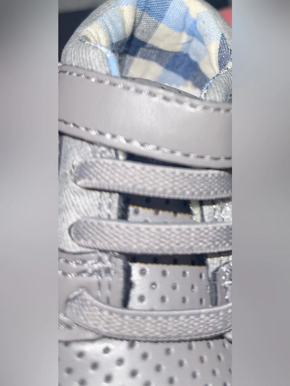 Stride Rite Small 6-12 Months crib shoe Ben Velcro Gray Blue